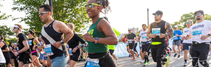 Participants running the 2025 Bank of America Chicago 13.1