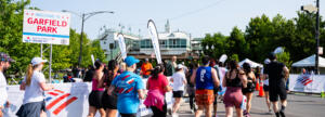 Participants in Garfield Park at the 2025 Bank of America Chicago 13.1