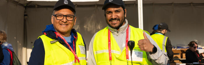 Volunteers at the 2025 Bank of America Chicago 13.1