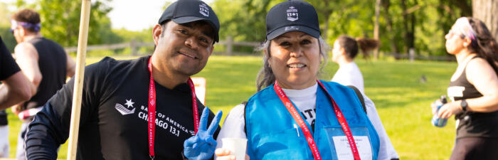 Volunteers at the 2025 Bank of America Chicago 13.1