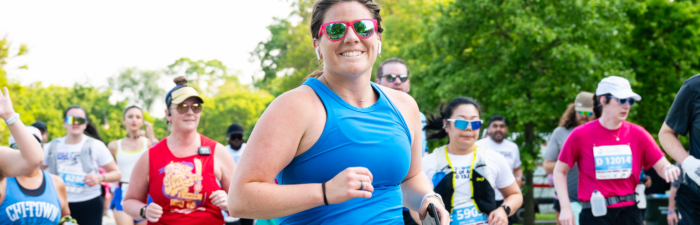 Participants running the 2025 Bank of America Chicago 13.1
