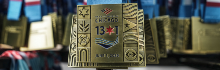 2025 Bank of America Chicago 13.1 finisher medal