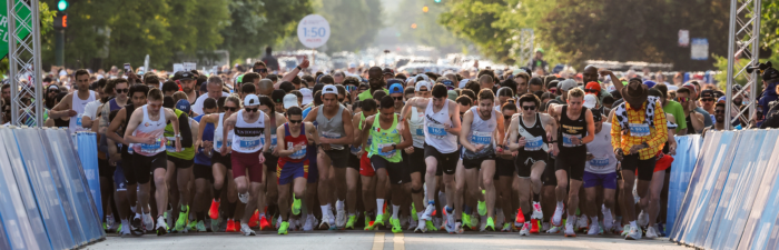 Participants starting the 2025 Bank of America Chicago 13.1